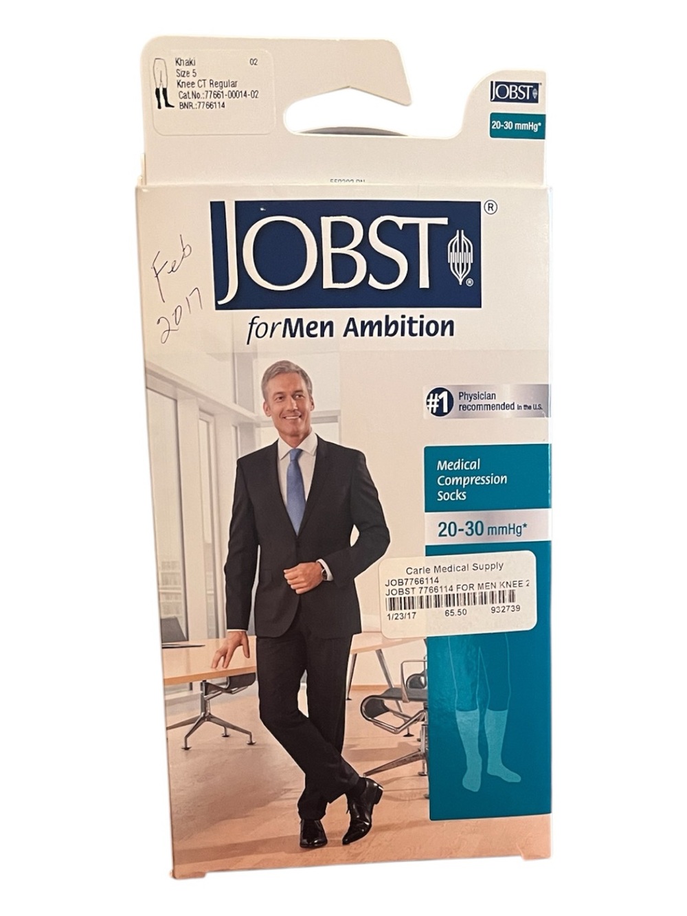 JOBST NEW Men Ambition Medical Compression Socks 20-30 mmHg. Size 5. (L)